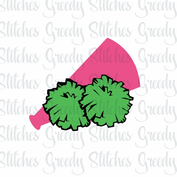 Cheer Svg Cheer Leading Svg Pom Pom Svg Megaphone Svg Dxf Etsy