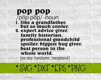 Fête des pères | Pop Pop SvG | Définition pop pop svg, dxf, eps, png. SVG fête des pères | Pop SVG | Grand-père SvG | Fichier coupé à téléchargement immédiat