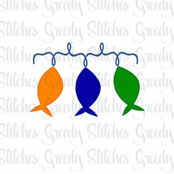 Download Fish Trio Svg Dxf Eps Png And Wmf Fishing Line Svg Fish Etsy