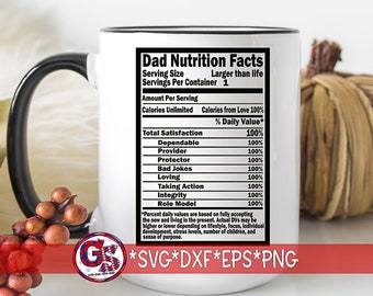 Father's Day SVG | Dad Nutrition Facts | Dad svg, dxf, eps, png, eps, pdf, wmf. Dad SVG | Nutrition Facts Printable | Instant Download