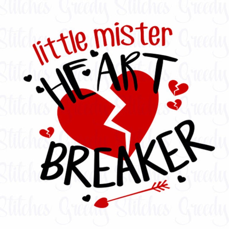 Download Little Mister Heart Breaker Valentine's Day svg dxf png | Etsy