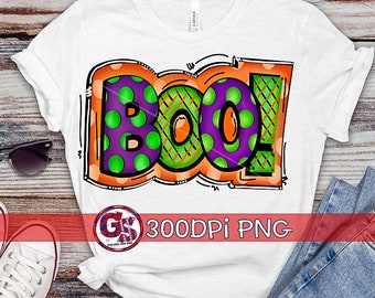 Boo PNG para sublimación / Otoño PnG / Halloween PNG / Boo Halloween PnG / Boo / Otoño Halloween PnG / BOO PnG Archivo / Descarga instantánea PnG
