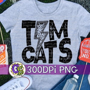 Tomcats Lightning Bolt PNG Sublimation | Tomcats PnG | Grunge Tomcats PnG | Go Tomcats PnG | Go Tomcats Bolt PNG | Instant Download PnG