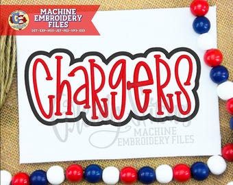 Chargers Satin Stitch Machine Embroidery Design | Chargers Mascot Embroidery PES | Chargers DsT | Chargers Embroidery File PES DsT | Charger