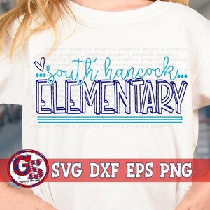 South Hancock Grundschule svg dxf eps png. Hancock County SVG | Delfine SVG | Hancock County Schulen SvG | South Hancock Elementar SvG
