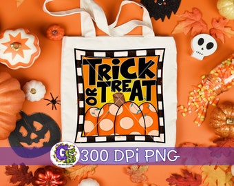 Trick or Treat Pumpkin PNG Sublimation | Fall PnG | Halloween PNG | Trick or Treat PnG | Halloween PnG | Treat PnG | Instant Download PnG