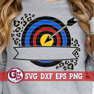 Banner di tiro con l'arco svg dxf eps png / Tiro con l'arco mamma SvG / Tiro con l'arco SvG / Tiro con l'arco DxF / Tiro con l'arco Leopard DxF / Tiro con l'arco PnG / Download istantaneo Taglia file