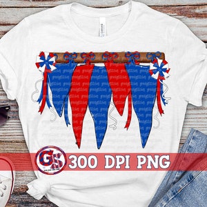 Spirit Pennants Red White Blue PNG Sublimation | Homecoming PnG | Football Game PnG | Pennants PnG | School Spirit PnG | Instant Download