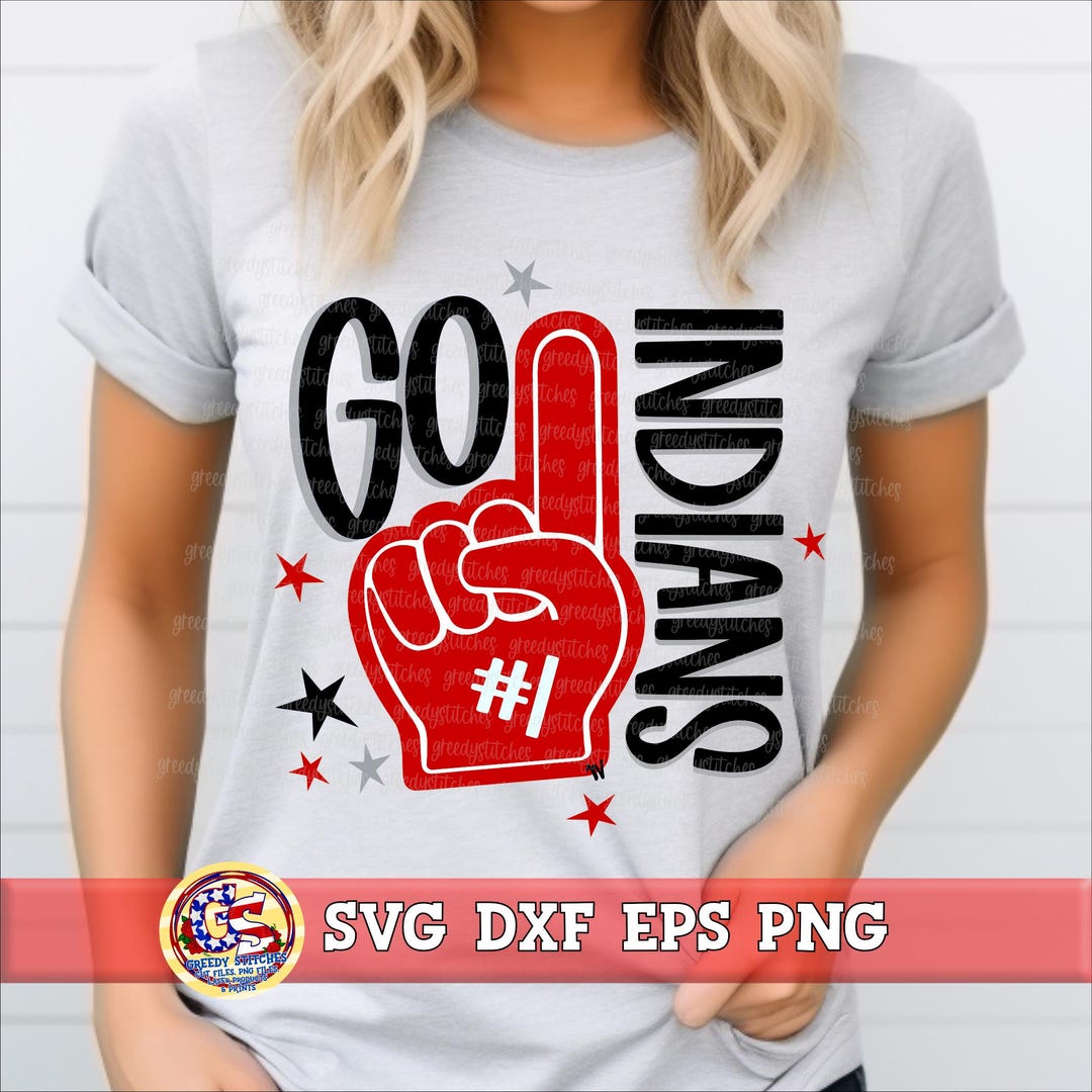 Go Indians Foamie SVG Dxf Eps Png | Indians Svg | Indians Svg | Indians ...