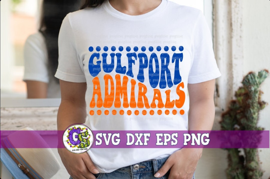 Gulfport Admirals Groovy Wave Svg Dxf Eps Png | Gulfport Admirals ...