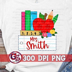 Back to School PNG | Back To School Name Frame PnG | First Day School PnG | Apple Ruler Back to School PnG | Books Crayon Instant Download