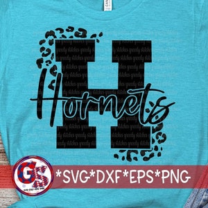 Hornets H Leopard Print svg dxf eps png. Hornets SvG | Hornets DxF | Hornets School Spirit SvG | Hornets SvG | Hornets PnG |Instant Download