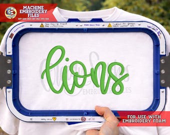 Lions PUFFY FOAM Machine Embroidery Design | Lions PES | Lions DsT | Lions Vp3 | Go Lions DsT file | Lions Puff Foam DsT | Lions Puff Foam