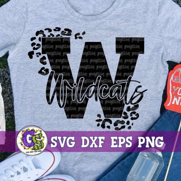 Wildcats W SvG | Wildcats svg dxf eps png. Wildcats SvG | Wildcats Leopard DxF | Wildcats Leopard SvG | Wildcats Spirit SvG Instant Download