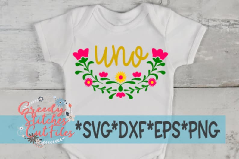 Download Uno Birthday Floral Fiesta Uno svg dxf eps png. Birthday SVG | Etsy