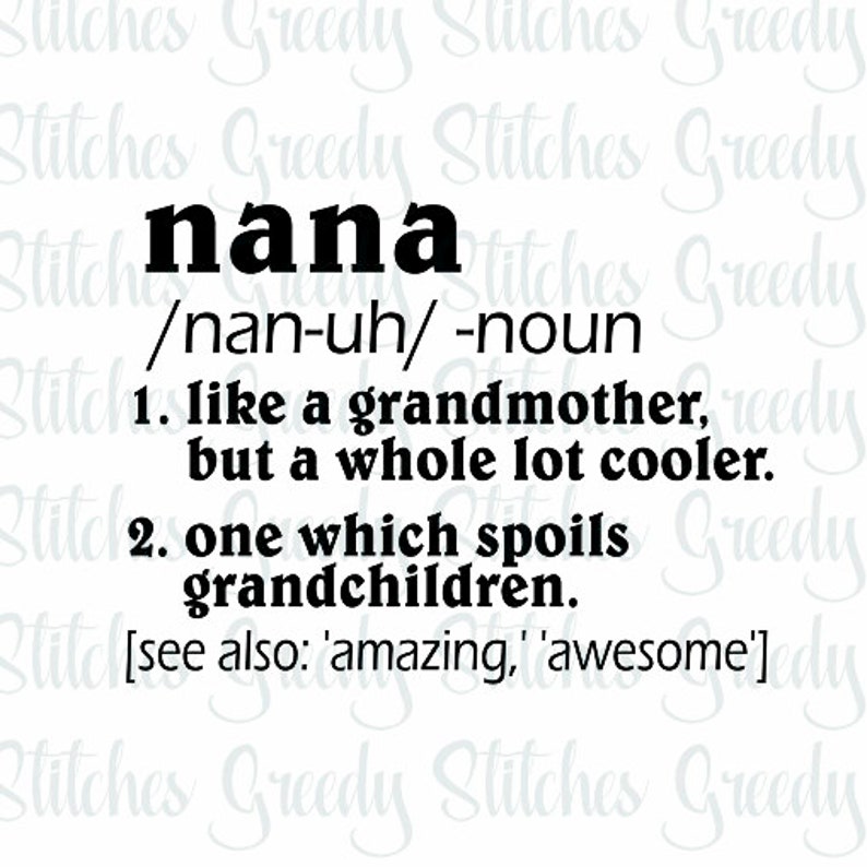 Download Mother's Day Nana Nana Definition svg eps dxf png | Etsy