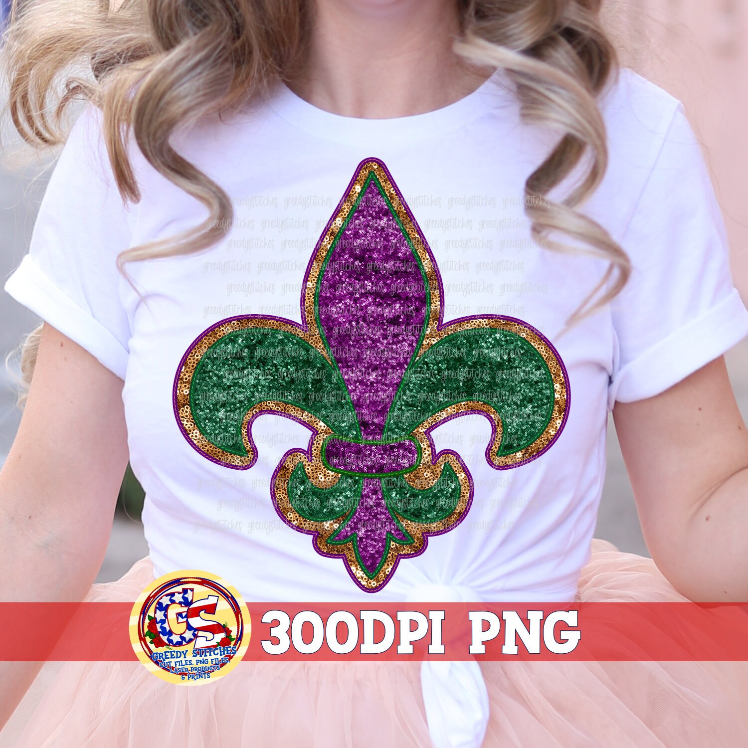 Fleur de lis Mardi Gras Sequin Patches – RCS Blanks, LLC