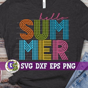 Hello Summer SVG | Summer SvG | Hello Summer svg dxf eps png. Retro Summer SvG | Retro Summer Love SvG | Summer Instant Download Cut Files