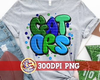 Gators Graffiti PNG Green Blue | Hancock Gators PnG | Gators PnG | Graffiti Gatprs mascot PnG | Graffiti Style Gators PnG | Go Gators PnG
