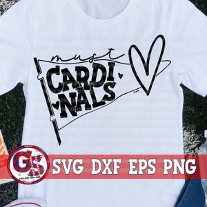 Must Love Cardinals Pennant SVG | Cardinals svg dxf eps png. Cardinals SvG | Go Cardinals Svg | Go Cards SvG | Instant Download Cut Files
