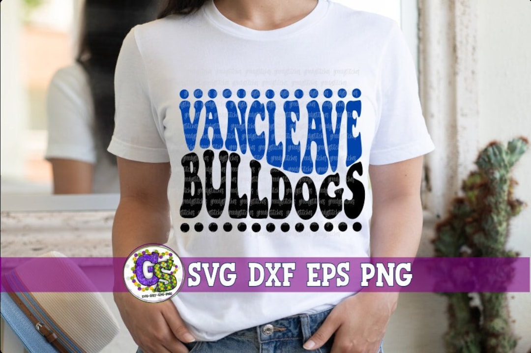 Vancleave Bulldogs Groovy Wave Svg Dxf Eps Png Bulldogs Svg Vancleave