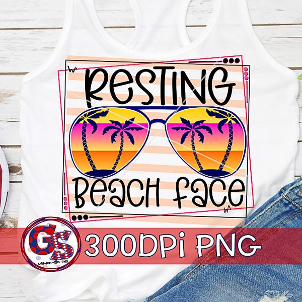 Resting Beach Face PNG Sublimation | Beach Face PnG | Beach Life PnG | RBF PnG | Summer Beach PnG | Beach PnG | Instant Download PnG