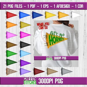 Single Pennant Bundle PNG | Homecoming Pennant PnG Bundle | Football PnG | 21 Pennants Bundle PnG | School Spirit PnG | Pennants Set Bundle