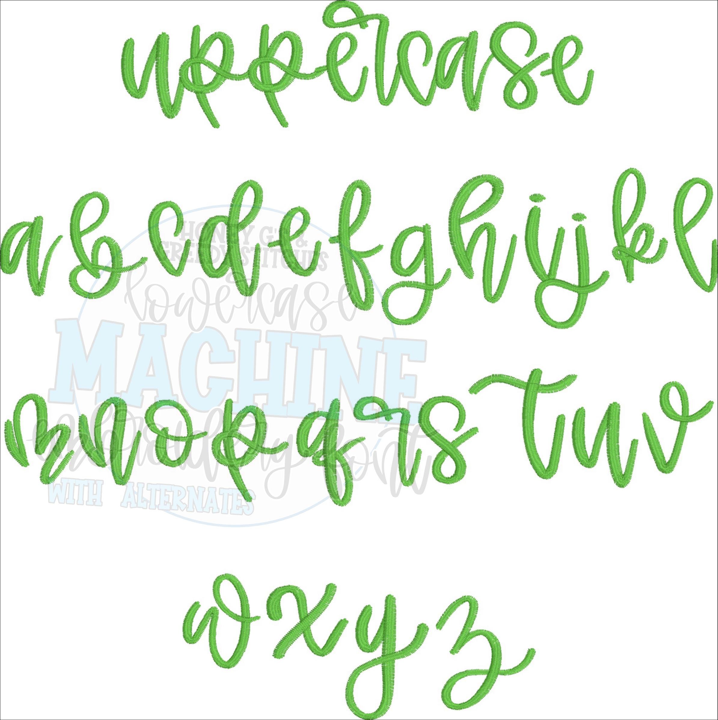 Lowercase Script Fonts Presley Script Embroidery Font – Lowercase Machine Design (DST, PES, BX ...