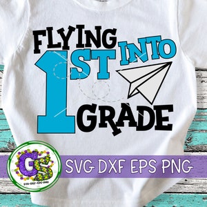 Flying Into 1st Grade svg dxf eps png. 1st Grade SvG | Back To School | School SVG | 1st Grade SvG | First grade | Instant Download Cut File