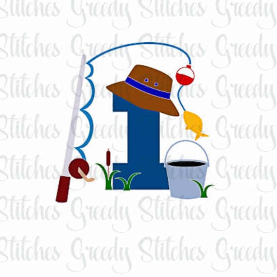 First Birthdayfishingofishally One Svg Dxf Fcm Eps Png Etsy