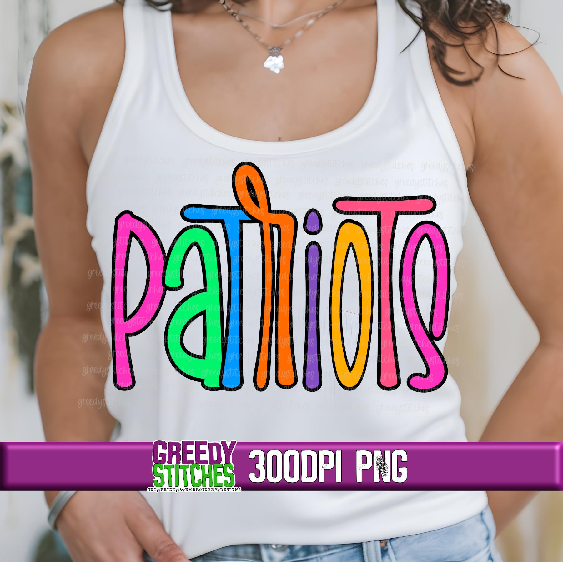 Neon Patriots PNG | Patriots PnG | Go Patriots PnG | Patriots Mascot PnG | Trendy Bright Neon Mascots PnG | PAtriots PNG File | Patriots PnG