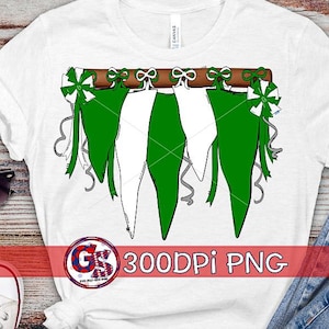 Spirit Pennants Green & White PNG Sublimation | Homecoming PnG | Football Game PnG | Pennants PnG | School Spirit PnG | Instant Download