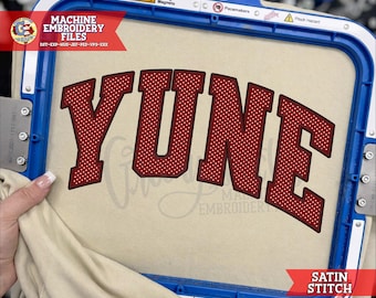 Yune Varsity Satin Stitch Applique | Picayune Machine Embroidery HuS | Picayune PeS | Picayune JeF | Yune DsT | Picayune VP3 | HuS |  PeS