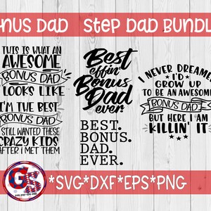 Vaderdagbonus Dad SvG-bundel | Vaderdag-SVG | Stiefvader-svg | Bonusvader | Beste bonus vader svg dxf eps png. Knipbestand direct downloaden