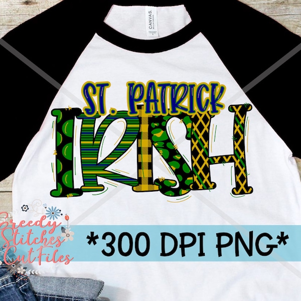 St Patrick irlandais PNG pour sublimation | Saint-Patrick irlandais PNG | Fighting Irish PNG | Sublimation PNG | Irlandais PNG | Fichier PNG à téléchargement immédiat