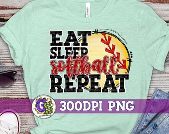 Mangez Dormir Softball Répétez PNG Sublimation | Mangez Dormir Softball PNG | Softball PNG | Maman softball PNG | Softball Fichier PNG à téléchargement immédiat