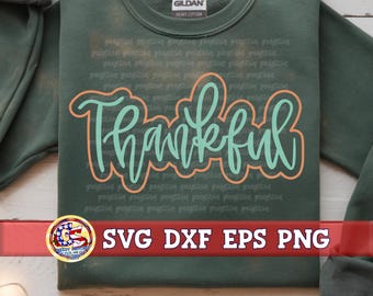 Thankful Hand Lettered svg dxf eps png. Thanksgiving SvG | Thankful PnG | Hand Lettered Thankful SvG | Hand Lettered Thankful PnG | Thanks