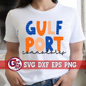 Gulfport Commodores svg dxf eps png | Gulfport Commodores School Spirit SvG | Gulfport SvG | Commodores DxF | Gulfport Instant Download File