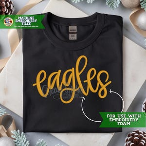 Eagles Puff Machine Embroidery Design | Eagles Pes | Eagles Mascot HUS | Eagles Mascot JeF | Eagles Machine Embroidery Puff Foam DsT File