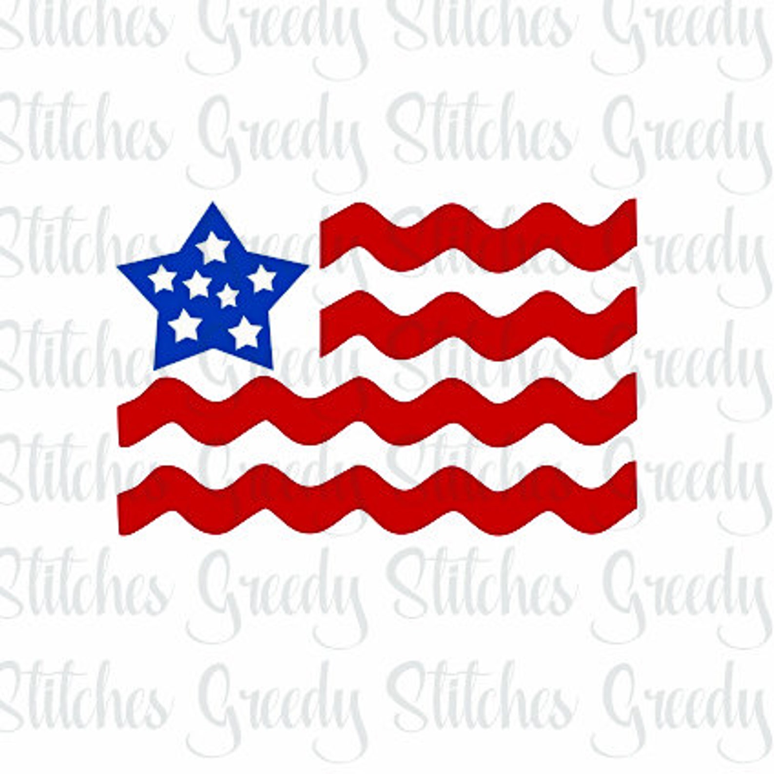 American Flag SVG Ric Rac July 4th SVG Memorial Day Svg | Etsy