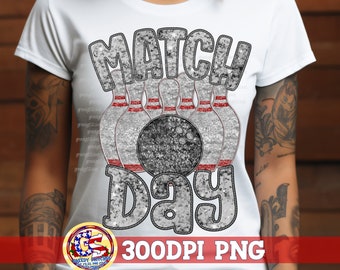 Bowling Match Day Silver Faux Embroidery Sequins PNG | Bowling PnG | Faux Sequins Bowling PnG | Bowling Ball PNG | Faux Embroidery Bowling