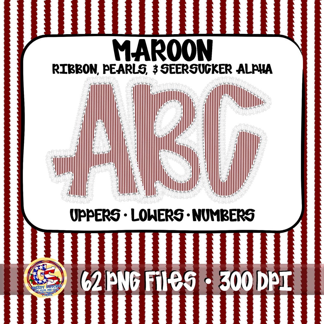 Ribbons Pearls Seersucker Png - Maroon | Pearls Ribbon Alpha Png ...