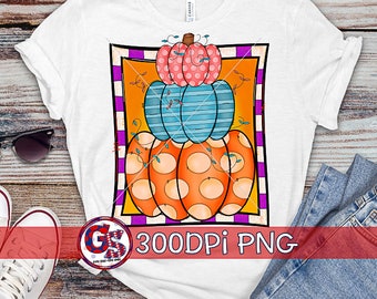 Fall Pumpkin Frame PNG Sublimation | Fall PnG | Stacked Pumpkin PNG | Halloween PnG | Halloween Pumpkin PnG | Cute Pumpkin Instant Download