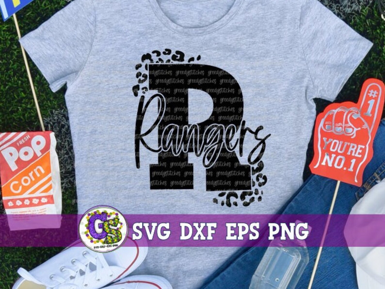 Rangers R Leopard Print Svg Dxf Eps Png. Rangers R Svg | Go Rangers Svg ...