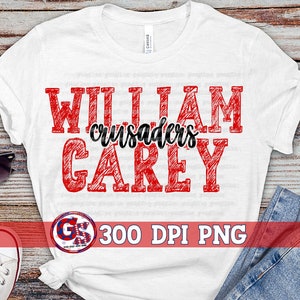 William Carey Crusaders PNG for Sublimation | William Carey PnG | Crusaders PnG | Hattiesburg Mississippi PnG | Crusaders Instant Download