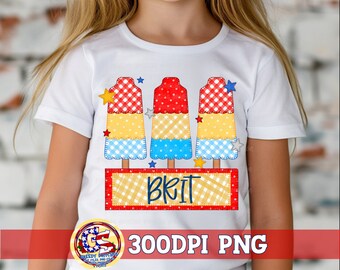Popsicle Trio png | Faux Embroidery Popsicle Trio PnG | Faux Embroidery Blanket Stitch PnG | Faux Embroidery Popsicles PnG | July 4th PnG