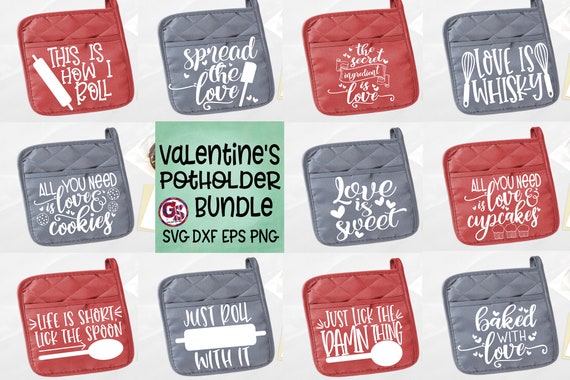 Download Valentine S Day Pot Holder Svg Bundle Svg Dxf Eps Png Etsy