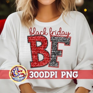 Black Friday Faux Embroidery Sequins PNG | Black Friday Shopping PnG | Sequins Black Friday PnG | Faux Embroidery Black Friday Shopping PnG