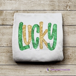 Lucky Bean Stitch Applikation Maschinenstickerei | St. Patrick&#39;s Day Stickdesign | St Patrick Stickdatei Set | Glück PES