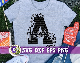 Apaches A svg dxf eps png | Go Apaches SvG | Apaches SvG | Apaches DxF | Apaches PnG | Apaches School Spirit SvG | Instant Download Cut File
